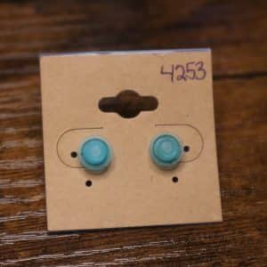 4253 - raised aqua frosted single stud
