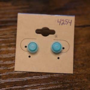 4254 - raised aqua frosted single stud