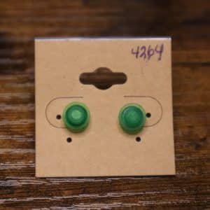 4264 - raised medium green frosted single stud