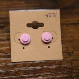 4271 - raised pastel pink solid single stud