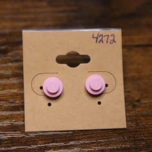 4272 - raised pastel pink solid single stud