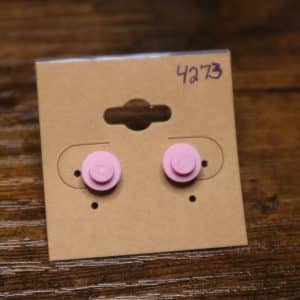 4273 - raised pastel pink solid single stud