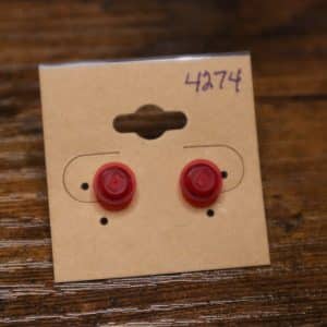 4274 - raised red frosted single stud