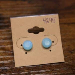 4295 - flat aqua pearlescent round