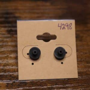 4298 - black round narrow stud